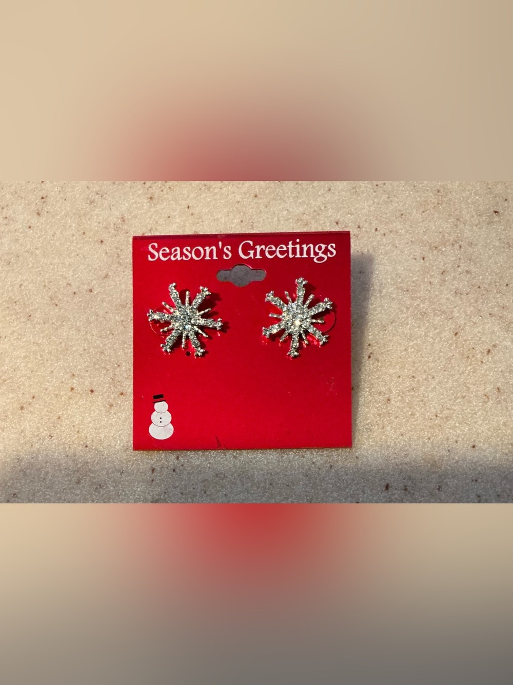 Season's Greetings Silver Snowflake Stud Earrings